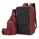 thumbnail image 1 of Conjunto de bolso informal para ordenador portátil bolsa de viaje para libros bolsa larga multifunción con interfaz USB antirrobo para viaje de negocios 3 uds., 1 of 7