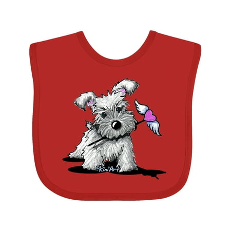 

Inktastic Schnauzer With Heart Boys or Girls Baby Bib