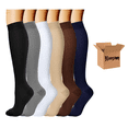 thumbnail image 1 of Juego 6 Pares Calcetas  Bloosom De Compresión Alivia Varices S/M Negro, Piel, blanco, Azul, Gris y marron, 1 of 4