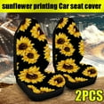thumbnail image 3 of Eluto 2 Seats Car Seat Cover, Sunflower Printed Cushion Protector Universal for SUV,Truck,Van,Sedan, 3 of 8