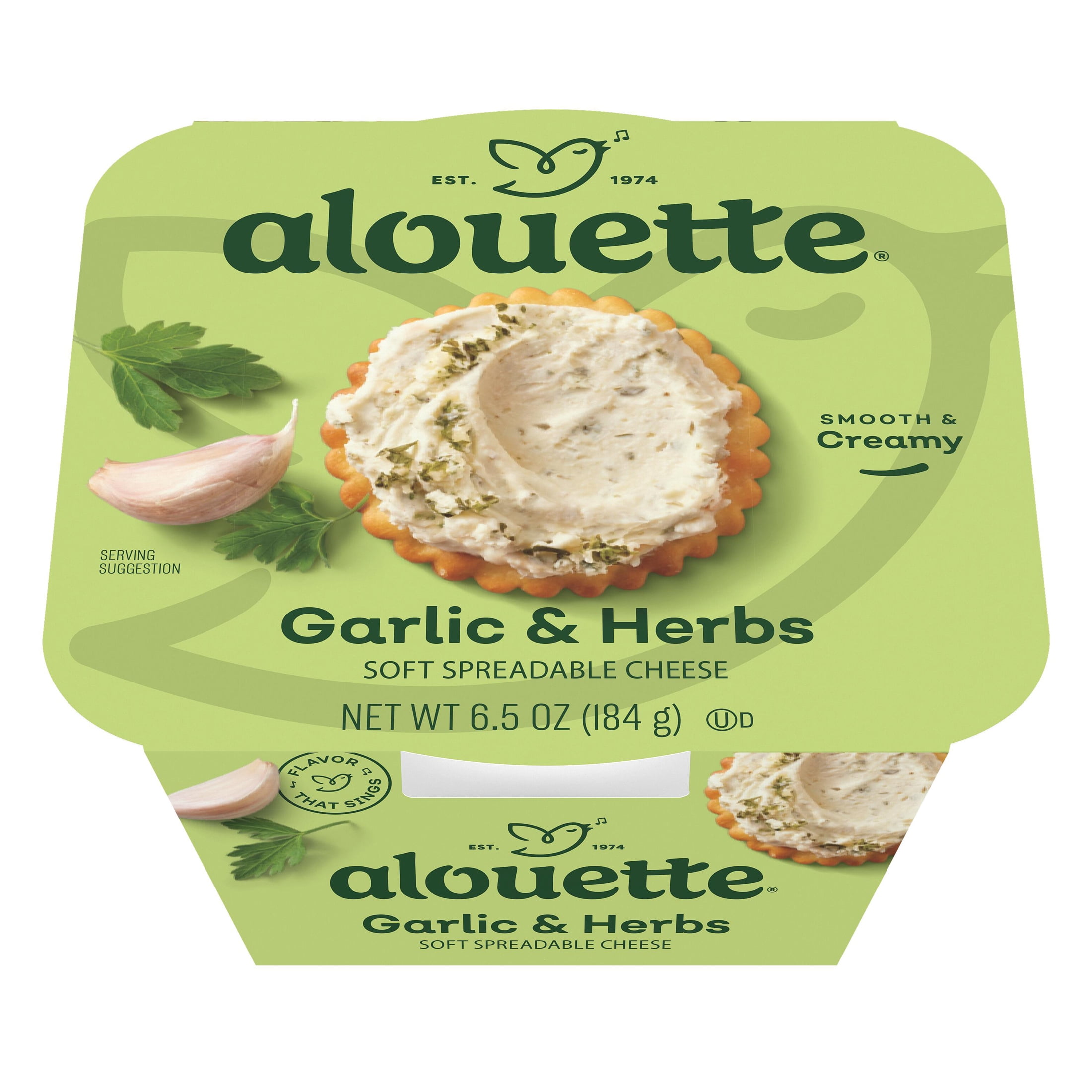 Alouette Garlic & Herbs Soft Spreadable Cheese, 6.5 oz (Fresh)