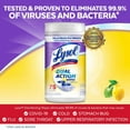 thumbnail image 3 of Lysol Dual Action Disinfecting Wipes, Sanitizing Antibacterial&nbsp;Cleaning Wipes, Citrus, 75 ct, 3 of 5