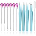thumbnail image 1 of 11 Pcs Resin Mold Tools Set Stirring Needle Spoon Tool(Cyan+Rose Red), 1 of 5