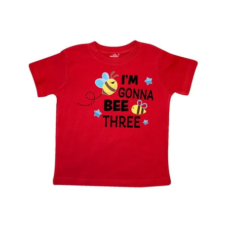 

Inktastic I m Gonna Bee Three with Cute Bees Gift Toddler Boy or Toddler Girl T-Shirt