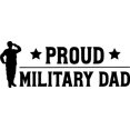 thumbnail image 1 of Proud Military Dad Stars Troops Family Love Wall Decals for Walls Peel and Stick wall art murals Black Large 36 Inch, 1 of 2