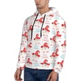 thumbnail image 3 of Picia Funny Gnomes Pattern Casual Men's Hoodie - Lightweight Hooded Sweatshirt with Kangaroo Pocket, Comfortable Pullover for Everyday, Travel-Small, 3 of 7