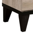 thumbnail image 2 of Benjara 2 Drawer Wooden Nightstand with Grains and Angled Legs, Cream, 2 of 2