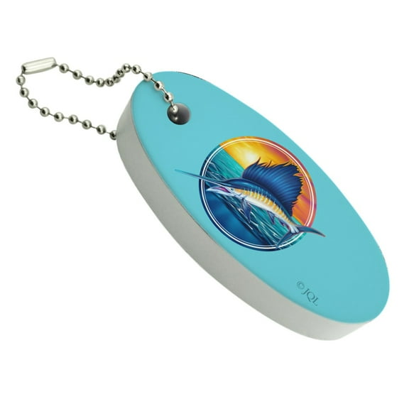 Sailfish Billfish Fishing Deep Sea Sport Floating Foam Keychain Fishing Boat Buoy Key Float