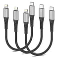 thumbnail image 1 of Cable USB C a Lightning Umefly de 1 pie, paquete de 3 unidades, certificado MFi, 1 of 7