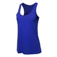 thumbnail image 1 of A2Y Women's Basic Solid Loose Fit Flowy Scoop Neck Racer Back Tank Top Ink Blue M, 1 of 5