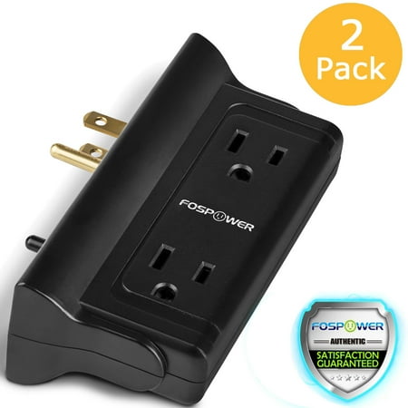 Swivel6 Surge Suppressor - FosPower 4-Outlet Surge Protector Wall Mount/Wall Tap (2 Pack), UL Listed Surge Suppressor, 720 Joules (S4WJ7)