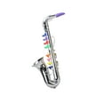 thumbnail image 1 of Instruments de Saxophone Mini Simulés à 8 Notes Musicaux Or Enfants pour Enfants de 3 Ans et Plus Argent B, 1 of 4