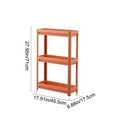 thumbnail image 3 of karymi Slim Rolling Storage Cart Three Layer Narrow Type Practical Rack with Wheels Shelf for Kitchen Bathroom Laundry Pantry Small Spaces Family Gifts Birthday Gifts, 3 of 6
