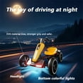 thumbnail image 6 of iRerts 12V Powered Pedal Go Kart, Ride on Toys Go Kart for Kids Boys Girls, Kids Ride on Go Cart with Music, LED Light, Horn, Forward Backward, Kids Birthday Gifts for 3-6 Ages, Yellow, 6 of 10