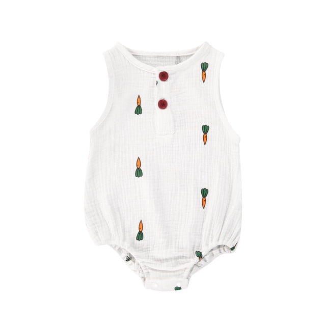 EYIIYE Barboteuse Sans Manches Unisexe pour Bébé Combinaison en Lin Combinaison Vêtements d'Été