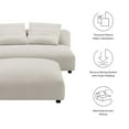 thumbnail image 2 of Solace Armless Loveseat and Ottoman Set in Salt, 2 of 10