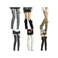 thumbnail image 3 of Seyurigaoka Women Juniors Fall Winter Leg Warmers, Twist Knitted Stretch Thigh-High Socks, 3 of 3