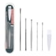 thumbnail image 1 of Fiudx Kit de Limpieza de Oídos, Juego de Herramientas Portátil para Quitar Cerumen, Púas de Acero Resistentes, Uso Diario En Viajes, Diseño Seguro y Antirayaduras, Apto para Todas Las Edades, Incluye, 1 of 7