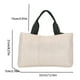 thumbnail image 2 of Bolso de mano tejido para mujer bolso de mano de gran capacidad para ir de compras (Beige negro), 2 of 9