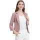 thumbnail image 1 of Blazer De Solapa Con Muescas Y Mangas 3/4 A Rayas Para Mujer Loto S, 1 of 6