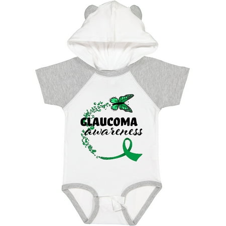 

Inktastic Glaucoma Awareness Green Ribbon Butterfly Gift Baby Boy or Baby Girl Bodysuit