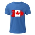 thumbnail image 4 of Pisexur T Shirts for Man , T-Shirt à Manches Courtes Col Rond Imprimé Drapeau Canadien pour Hommes - Bleu, G Chemises de Golf Hommes & Chemises Hommes, 4 of 6