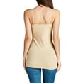 thumbnail image 2 of Women & Juniors Adjustable Spaghetti Strap Basic Camisole Long Tunic Tank Top, 2 of 2