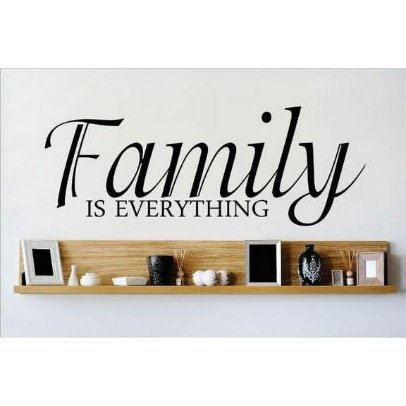 Family Family is everything Cute Family Wall Decal Decoration Family is Everything cute Inspirational Quote Lasts Years and Easily Removable - Size: 4 In(W) x 10 In(H)