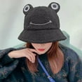 thumbnail image 4 of Ysmooiuy Winter Bucket Hat Polyester Plush Fisherman Caps for Women Men Keep Warm Cartoon for Frog Trendy Accessories, 4 of 9
