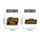 thumbnail image 3 of Set de broches con cita creativa «I Love You and I Know», 3 of 3