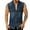 Blue, variant on Men's 80's Style Denim Vest - Sleeveless Jean Jacket with Side Pockets, Retro Punk Design, 97% Cotton, S-XXL
