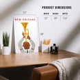thumbnail image 4 of New Orleans, Louisiana, Horn Player (12x18 Aluminum Art, Indoor Outdoor Metal Sign Decor), 4 of 5