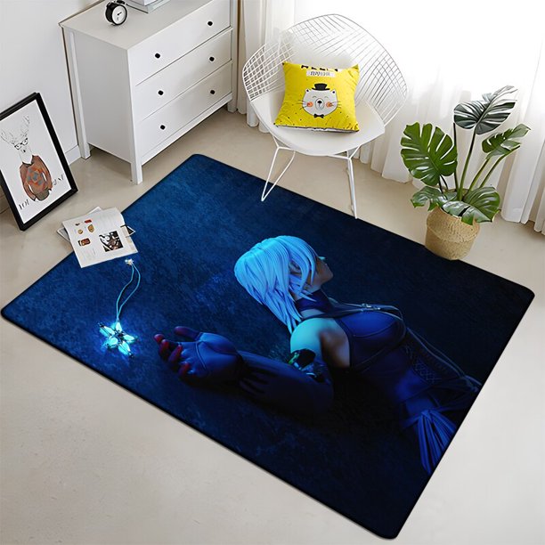 Final Fantasy - Alfombra de piso de franela con estampado artístico, suave, antideslizante, para sala de estar, dormitorio, niños, área de cocina100x120cm (39x47 pulgadas)100x120cm (39x47 pulgadas) zhangmengya unisex