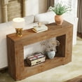 thumbnail image 5 of Tribesigns Farmhouse Console Table, 47-Inch Wood Storage Entryway Accent Table, Brown, 5 of 9