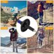 thumbnail image 3 of Bastones de trekking AbbiYYZ, paquete de 2 unidades, esquí de nieve redondo negro, 3 of 7