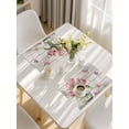 thumbnail image 5 of Pink Tulip Placemats Set of 4, Vintage Spring Floral Retro Art Butterfly Wooden Placemats for Dining Table, Place Mats for Kitchen Tabletop, Waterproof Wipeable Dining Table Mats Set, 5 of 9
