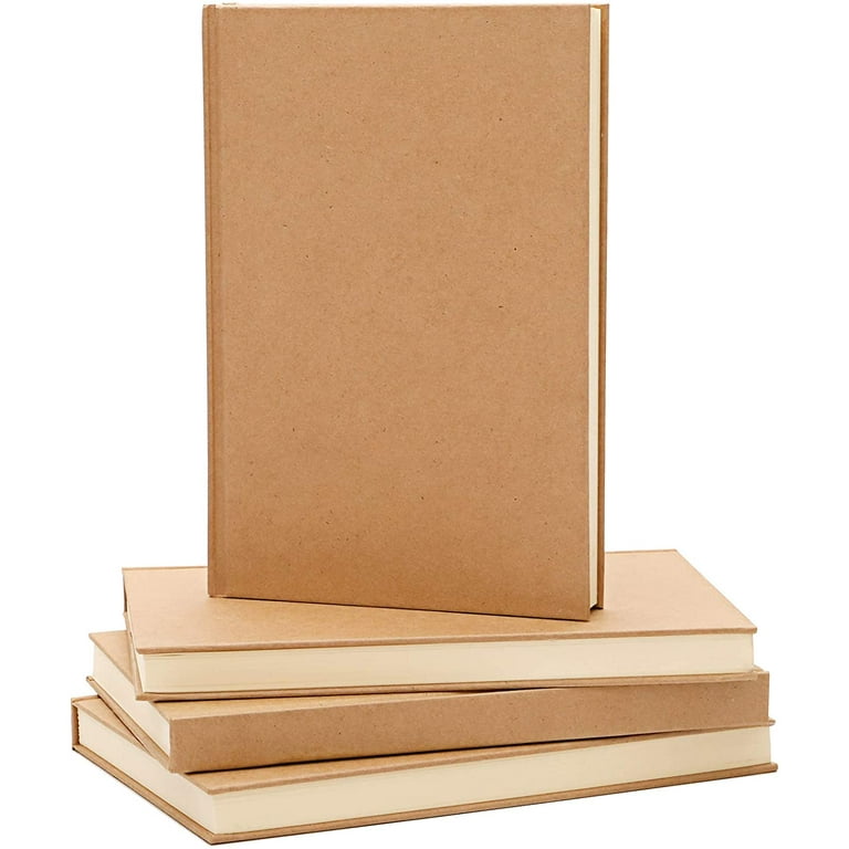 4pcs Blank Notebooks, 5.6 X 8.27in Blank Journal Notebooks, Hardcover  Unlined Notebook Sketchbook for Work, Business, School, 100