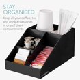 thumbnail image 3 of Navaris Coffee Station Organizer 4 Compartments - Coffee Organizer Station for Sugar, Creamer, Cup, Tea - Coffee Bar Organizer for Office and Kitchen Countertop Organization, 3 of 8