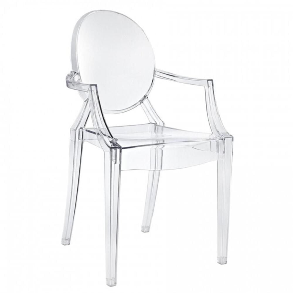 Heavenly Collections Lot de 2 Fauteuils de Salle à Manger en Acrylique, Transparent, Style Fantôme