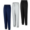 thumbnail image 4 of BIG ELEPHANT Boys Sweatpants, Cotton Sports Jogging Pants with Pockets and Drawstring, 3 pack (6-15Y), 4 of 9