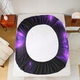 thumbnail image 5 of Castle Fairy Flying Butterfly 3pcs Twin Sheet Sets,Black Purple Twin Fitted Sheet,Neon Gradient Breathable Flat Sheet,Ultra Soft Animal Home Decor, 5 of 7