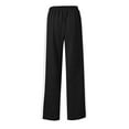 thumbnail image 7 of ZyeKqe Wide Leg Sweatpants for Women Casual Drawstring Striped Baggy Comfy Fall Fashion Elastic Waisted Athletic Pants, 7 of 7
