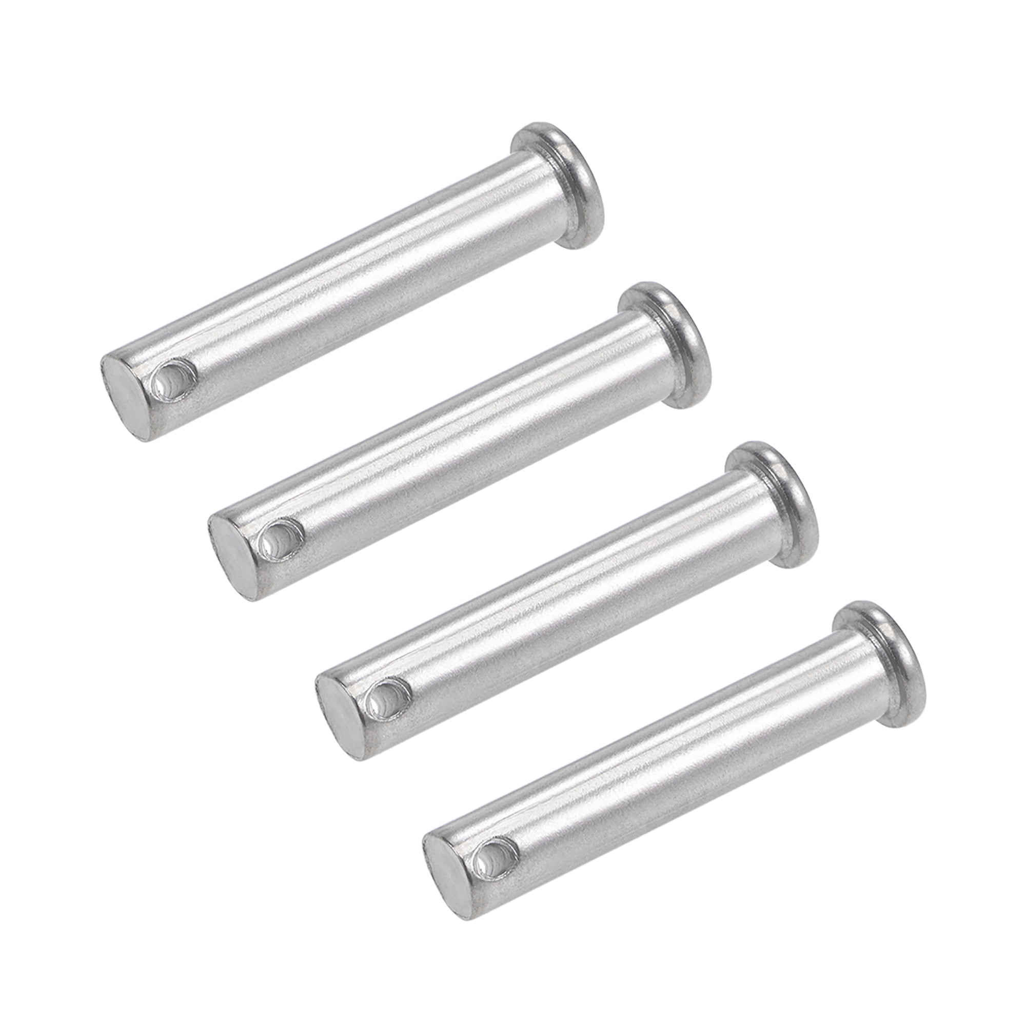 Single Hole Clevis Pins 10mm x 50mm Flat Head 304 Stainless Steel