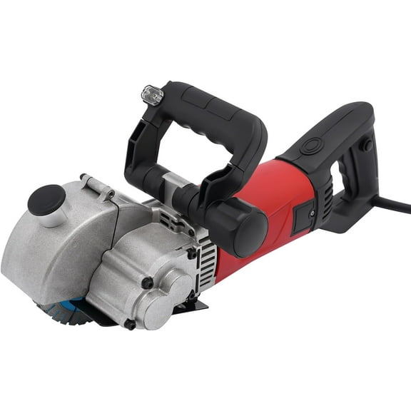 Electric Wall Chaser Concrete Cutter Groove Cutting Machine For Brick Grooving Slotting Groover Power Masonry Saw With 5 Saw Tool Granite Marble Grooves 36Mm 7000Rpm 1800W (Black Red)