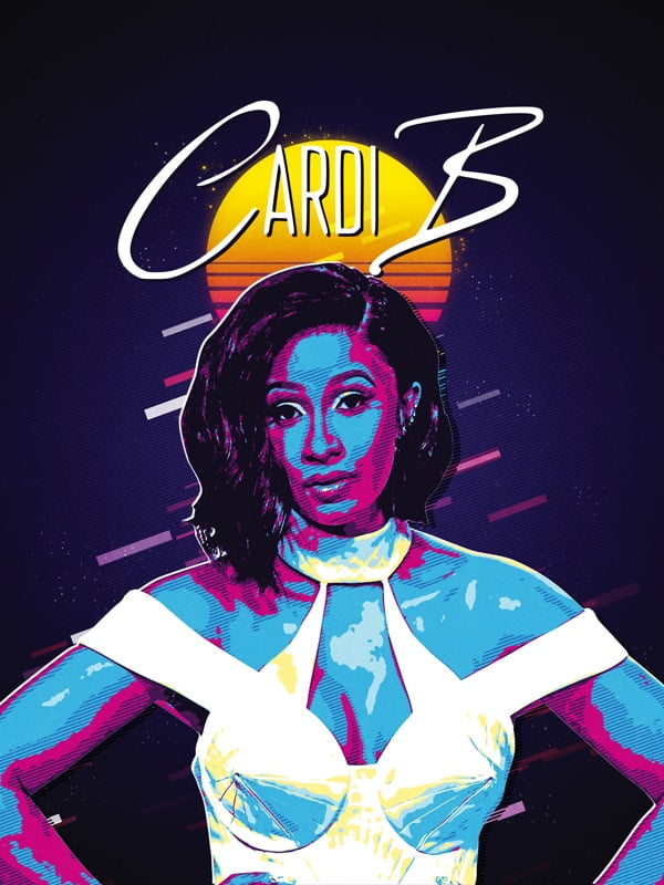 Cardi B Poster Music Wall Art Print (18x24) - Walmart.com