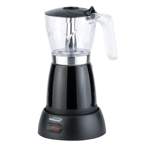 Brentwood 6-Cup Electric Moka Pot Espresso Machine, Black