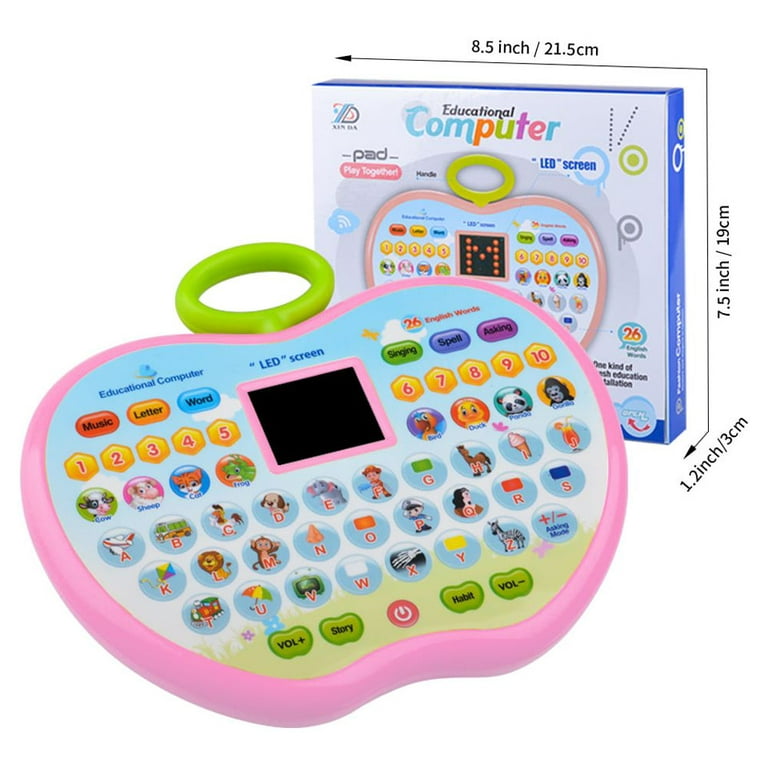Educational Learning Laptop Computer Toy Tablet Toddler with LED