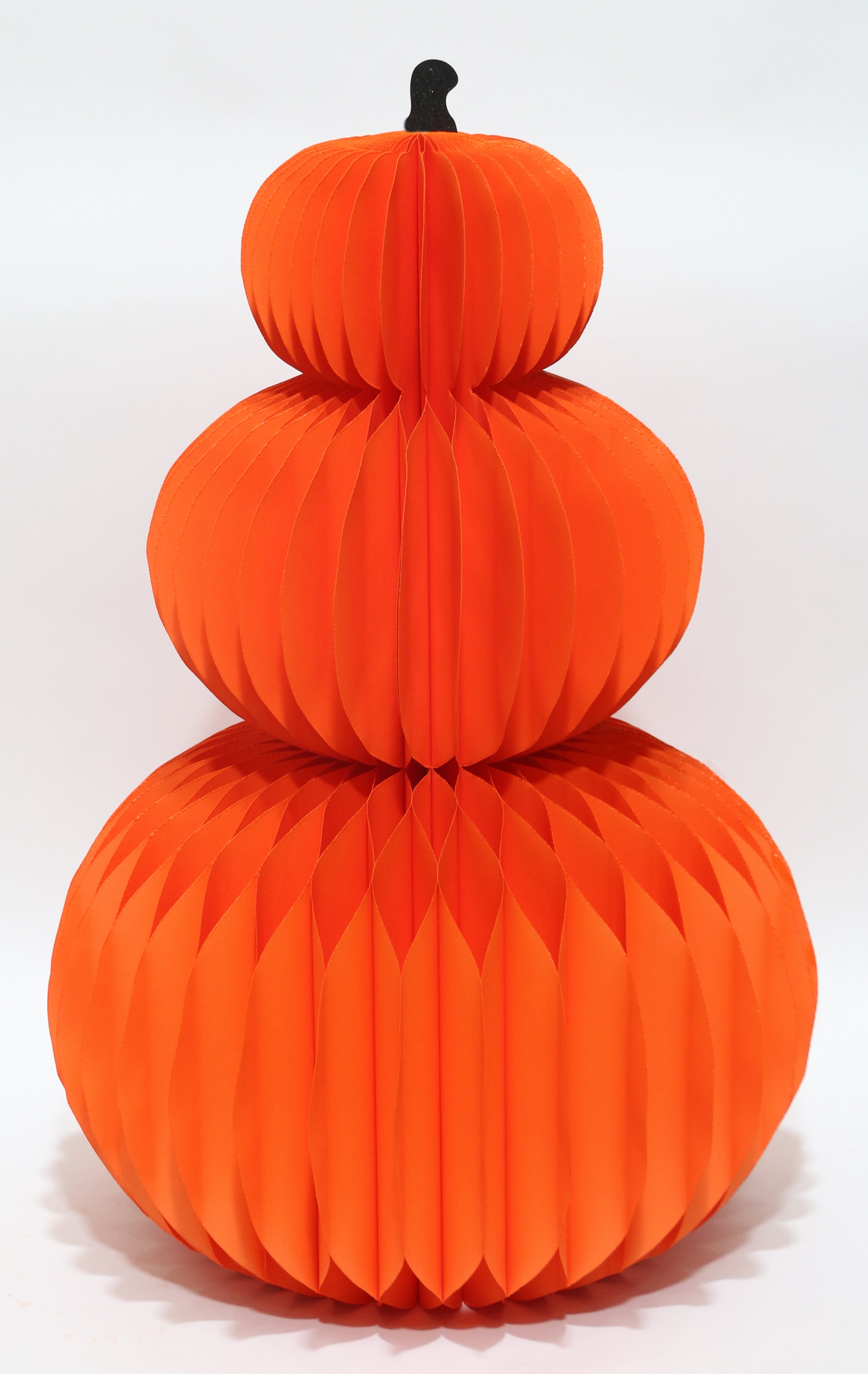 35-Inch Honeycomb Stacked Pumpkin, Halloween In-Door Decor, by Way to Celebrate