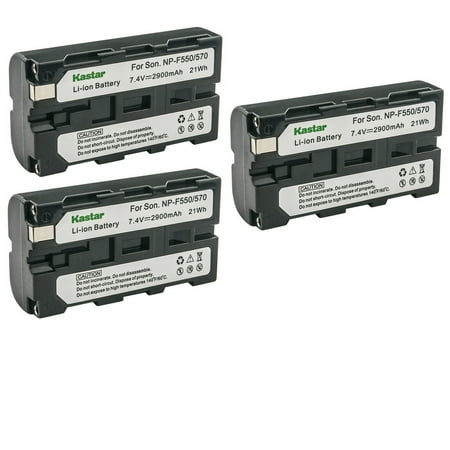 Kastar 3-Pack NP-F570 Battery 7.4V 2900mAh Replacement for Sony GV-HD700E HDR-AX2000 HDR-FX1 HDR-FX1000 HDR-FX1000E HDR-FX7 HDR-FX7E HDV-FX1 HDV-Z1 HVL-20DW HVL-20DW2 HVL-LBPA HVL-ML20 Camera