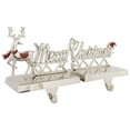 thumbnail image 3 of Northlight Set of 2 Silver Reindeer Merry Christmas Metal Stocking Holders 5.5", 3 of 6